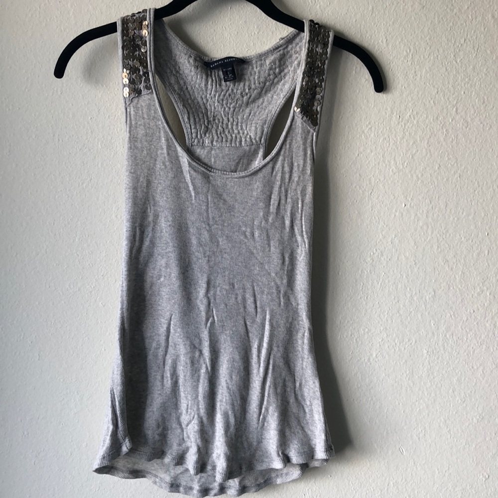 Banana Republic metallic sequin tank top